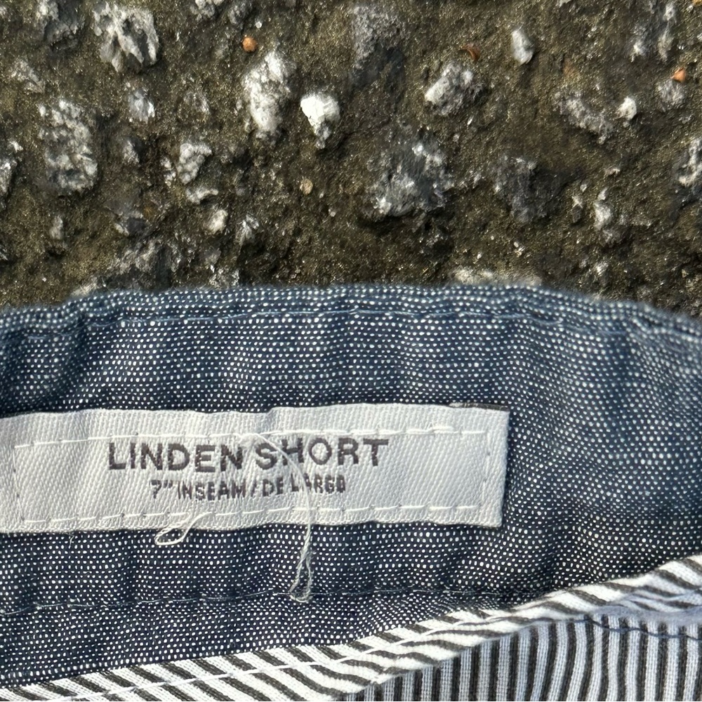 Goodfellow The Every Wear Short Blue Chambray Denim Shorts 32 Flat Front - Picture 5 of 5
